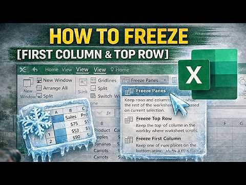 Freeze First Column & Top Row in Excel — Step-by-Step Tutorial