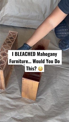 I BLEACHED Mahogany Furniture… Would You Do This? 😳 | Furniture Restoration