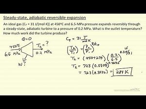Steady-State Adiabatic Reversible Expansion