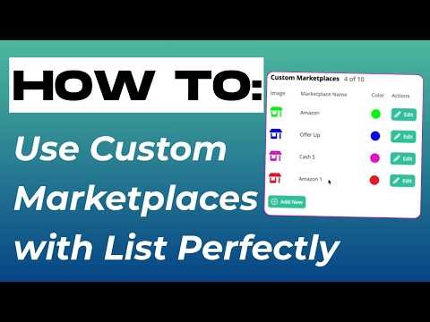 Selling on a Marketplace List Perfectly Doesn’t Support? Use Custom Marketplaces