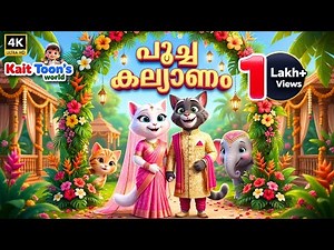 പൂച്ച കല്യാണം | Poocha Kalyanam | Cat Wedding Song | Mittu Poocha | Malayalam Kids Cartoon Song
