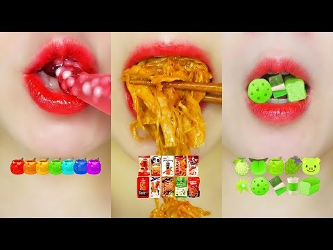 3Bites Compilation | Triple Mukbang ASMR in One Frame (Oddly Satisfying)