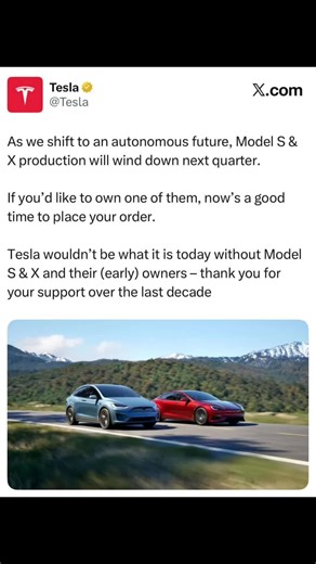 Tesla Discontinues Model S and Model X Production