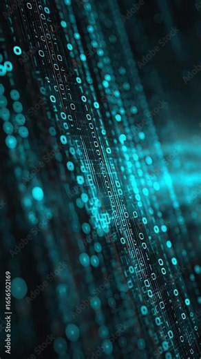 Cascading streams of encrypted binary code form a digital shield, representing advanced cybersecurity, data protection, and the flow of information.
