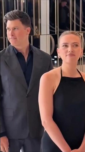 Scarlett Johansson & Colin Jost Arrive at Cannes | Stunning Red Carpet Moment #Shorts