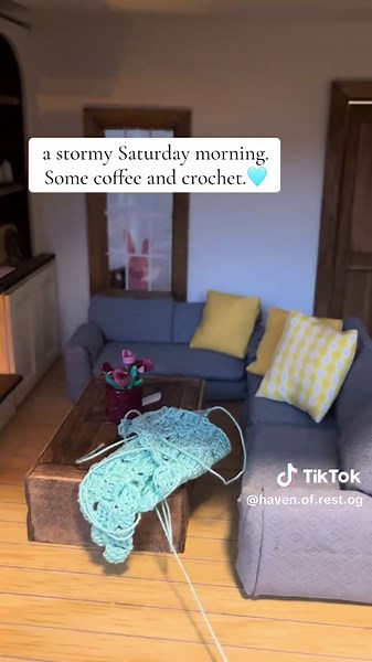 cozy, stormy morning in the #dollhouse. | cozy