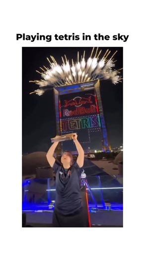 Marketing Over Marketing on Instagram: "Red Bull Gaming turned Dubai’s night sky into a live, playable Tetris game using 2,800 drones to create a world-first gaming spectacle. The stunt was done to celebrate competitive gaming, push the limits of live tech, and bring esports to a global, real-world stage during the Red Bull Tetris World Final. #RedBull #Tetris #Dubai #Game #markeing #Advertising #Marketing #reel #viral"