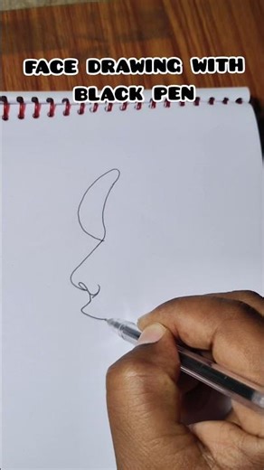 face line drawing with pen✨ #drawing #art #drawingshorts #shorts