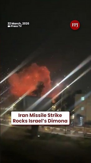 Iran Missile Hits Dimona in Israel | Strike Near Nuclear Site Raises Alarm
