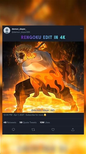 Rengoku edit in 4k 🔥😉 || Demon Slayer Kimetsu No Yaiba #rengokuedit #demonslayer @demon_slayer_065