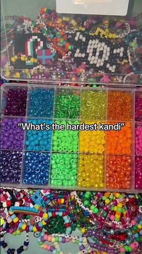 What’s the HARDEST KANDI to Make? 😭💀 #kandi #kandikid #kandicuff #bracelet