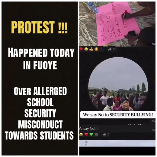 Fuoye Students Protest School Security Misconduct