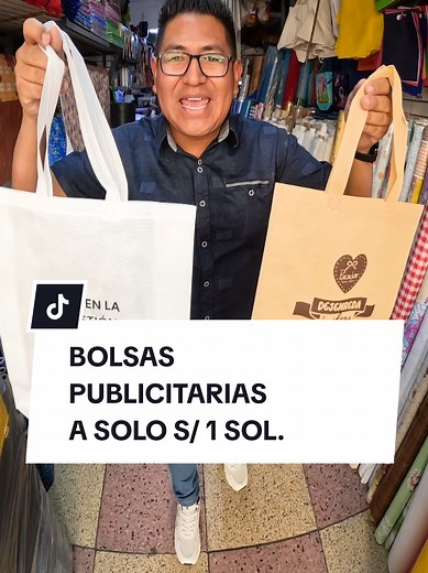 Bolsas Publicitarias a Solo S/ 1 Sol con Logo