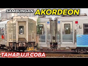 SAMBUNGAN UNIK!! UJI COBA SAMBUNGAN AKORDEON PADA KERETA API ARGO BROMO ANGGREK