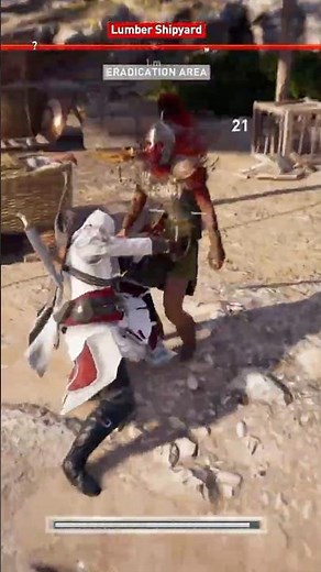 KASSANDRA FIGHTS LIKE A TRUE SPARTAN WARRIOR! ⚔️🔥 | AC Odyssey #shorts #assassinscreed