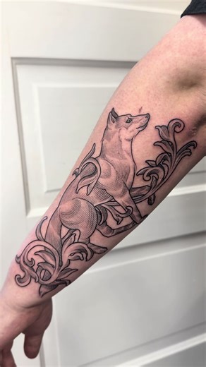 🦊 Fox and filigree from my pre-drawn designs for Chloe! Thank you! Books are open for the rest of winter into spring here in Portland and for February 19th through 21st in Brooklyn, NY! 🍂 Check out my available designs or email with your custom tattoo idea to inquire! ✨ #tattoo #portland #brooklyn #portlandtattoo #nyctattoo