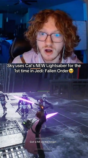 Sky uses Cal’s NEW Lightsaber for the 1st time in Jedi: Fallen Order🥹#gaming #starwars #skybfly