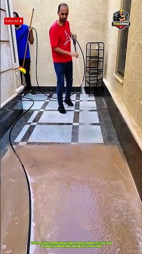 Cleaning Tile Flooring with a High-Pressure Washer #WaterJet