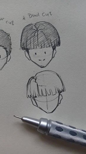 How to Draw a 'Bowl Haircut' | Male Different Haircut/Style Tutorial Pt.2