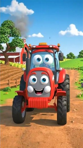 Happy little Tractor 🚜 #tractor #cartoon #cartoonforkids
