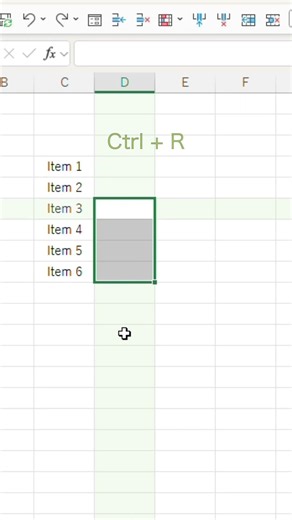 Ctrl + R #excel