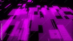 4K purple color digital animated motion graphics video. Futuristic technology background.