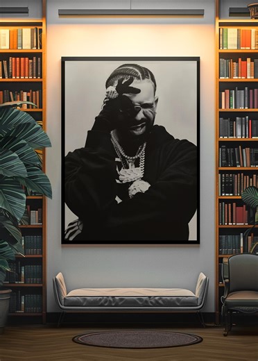 Vintage Drake Portrait Wall Art | for All the Dogs Style Rapper Poster | Black & White Hip Hop Illustration | Scorpion Artist Icon Print - Etsy