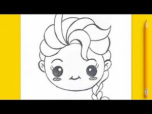 ❄️ Easy Drawings – How to Draw Elsa from Frozen Step by Step | Disney Princesses