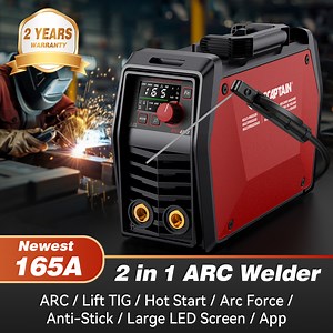 ARCCAPTAIN New iControl ARC165 Pro Stick Welder, APP Control ARC/Lift TIG Welding Machine, IGBT Inverter 110V/220V MMA Welder with Hot Start, Arc force, and Anti-Stick