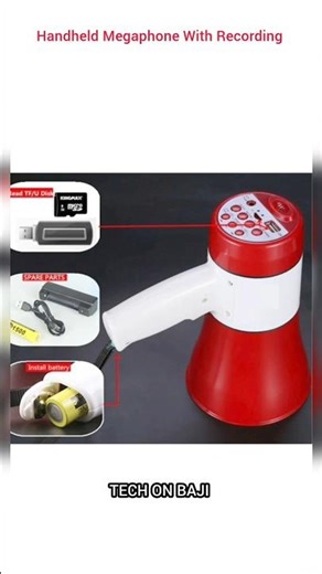 handheld megaphone horn 🔊 #shorts #body #trending #viral #technology #short #youtubeshorts #tech