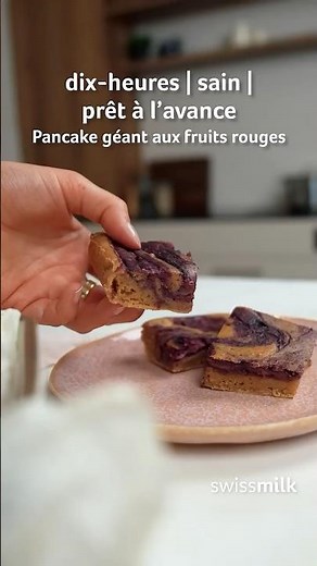 Pancake géant aux fruits rouges: idée pour la récré | Recette | Swissmilk #shorts