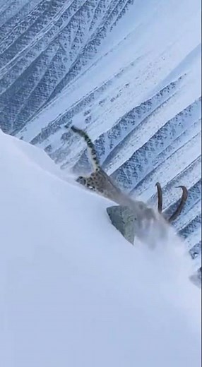 The Most Intense Snow Leopard Hunt Ever Recorded! 🐆❄️ #Wildlife