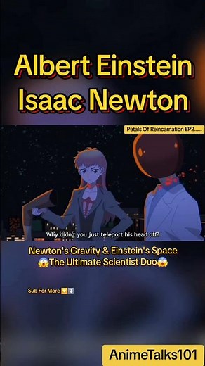 Albert Einstein😱Isaac Newton😱Anime React To Petals Of Reincarnation Episode 3 Reaction Recap Edit