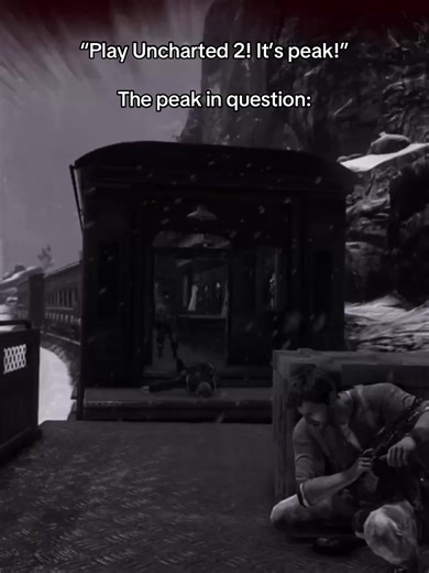 Uncharted 2 train is rage bait. #uncharted #nathandrake #fyp #foryou | uncharted