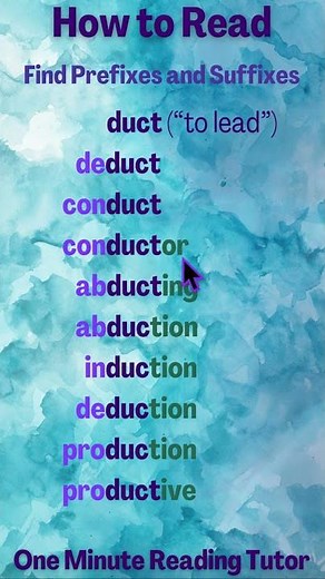 How to Read Long Words Easily with Prefixes and Suffixes (Root Word: Duct)