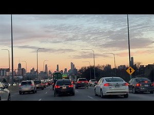 Chicago Traffic & City Views | Sunset | Long POV Drive on the Kennedy Expressway