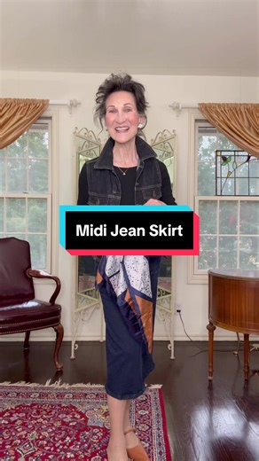 Stylish Midi Jean Skirt Outfit Inspiration