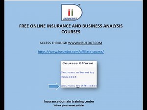 Free online business analysis and insurance courses