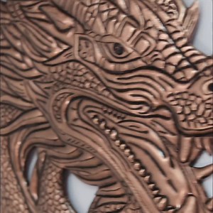 Copper Dragon Head Wall Art: Fantasy Sculpture - Etsy