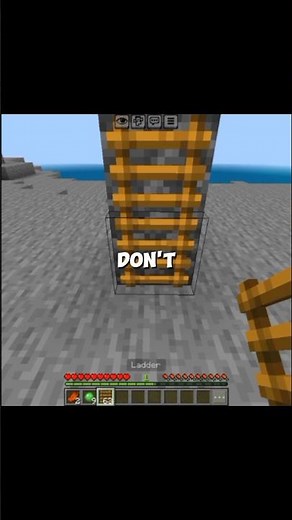 This Simple Ladder Trick Can Save Your Life! #minecraft #shorts