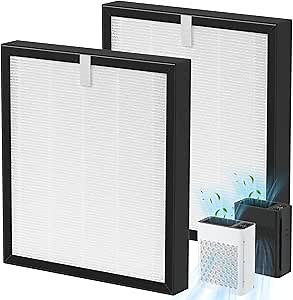 TZ-K2 Replacement Fil-ter Compatible with ToLife TZ-K2 Air Puri-fier for Home Large Room, 3-in-1 HEPA High-Efficiency Activated Carbon TZ-K2-A Fil-ter, 2 Pack
