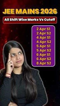 JEE Main 2026 April Shift-Wise Percentile vs Marks: Which Shift Was Toughest?