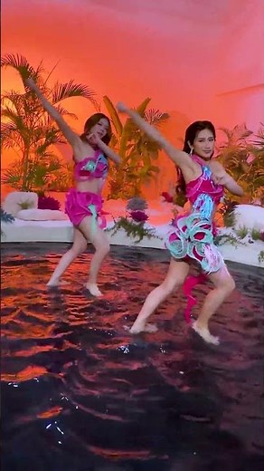 #BINI : Sheena and Stacey serving ooh-la-la-la energy with their #BINI_BlushDC! ✨🌴💃🏼