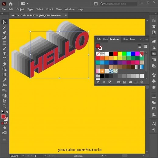 3D Isometric Text Effect | Illustrator Tips and Tricks