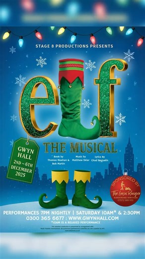 🎄✨ STAGE 8 PRESENTS: ELF THE MUSICAL! ✨🎄 Ever wonder what would happen if a giant, hyperactive elf landed in New York City? 🤯 Meet Buddy the Elf, raised at the North Pole, zero clue he’s human, and on a mission to find his dad… and spread max Christmas cheer while he’s at it! 🎅💚 Expect: 🎶 Catchy tunes by Tony-nominated composers 🤣 Belly laughs (seriously, you might snort) 🎁 Heartwarming holiday chaos 💥 One very confused, very tall elf Remember: “The best way to spread Christmas cheer is