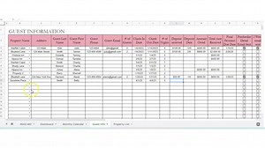 Booking Calendar for Short Term Rental Property Google Sheets, Vacation Rental, Business Availability Reservation Template, Management Sheet - Etsy