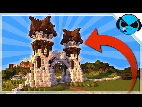 Minecraft: How to Build an EPIC Medieval Castle Gate Tutorial