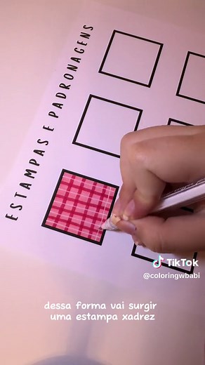 Tutorial da estampa xadrez✨ #coloring #bobbiegoods #viral #art #fypシ #tutorial
