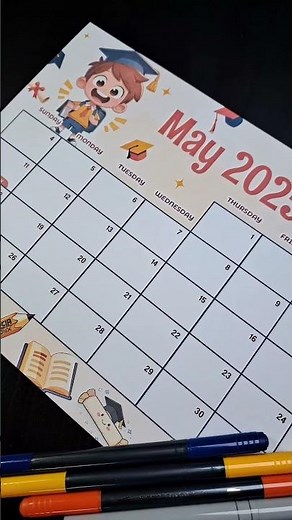 May 2025 printable school calendar. #calendar #monthlycalendar