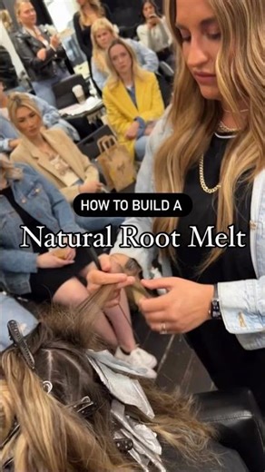 How to build a natural root melt when highlighting hair. ❤️ #iamginabianca #haireducation